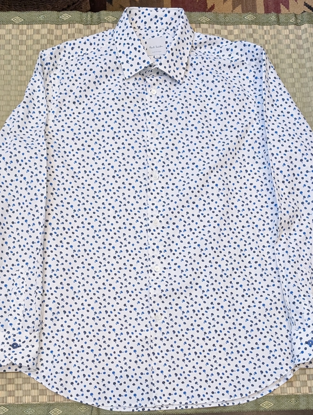 Paul Smith Floral Button Up Shirt Men's Size 16.5 Made in Italy